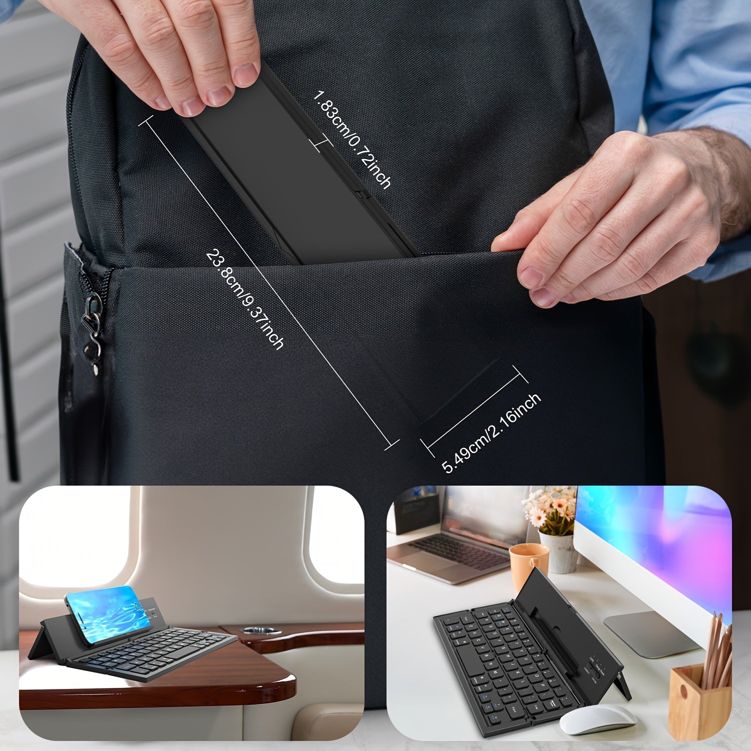 Phone Foldable Keyboard with Stand - Zirn