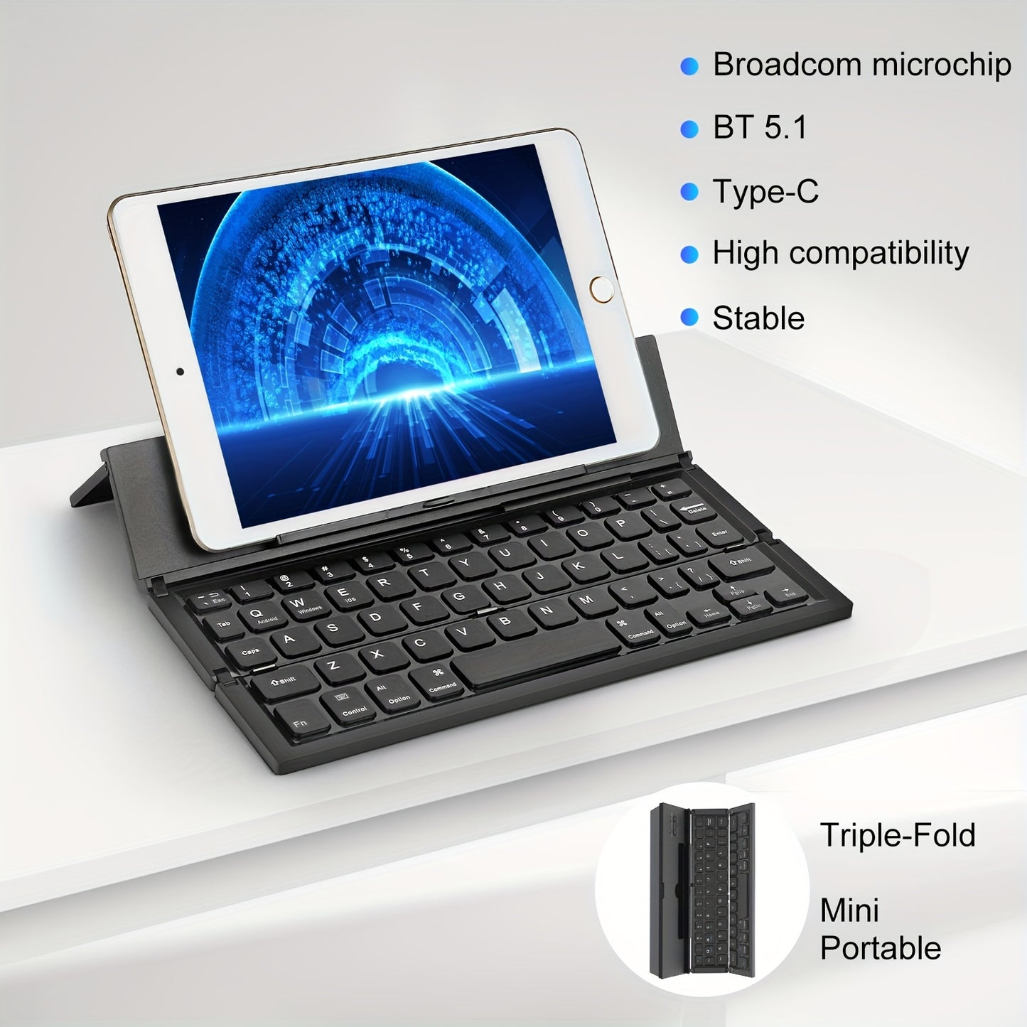 Phone Foldable Keyboard with Stand - Zirn