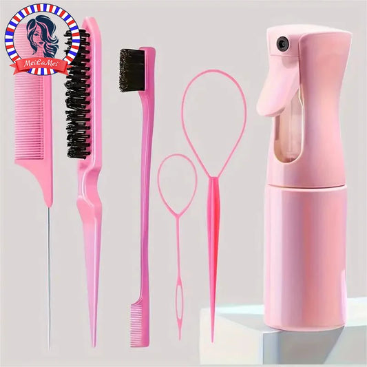 6-Piece Hair Styling Kit: Brushes, Comb & Tools - Zirn