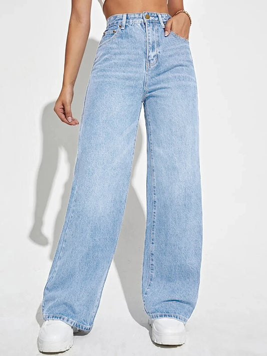 Loose Denim wide leg pants - Zirn