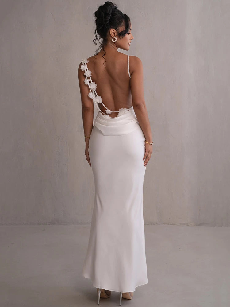 BloomCharm Backless Maxi Dress - Zirn